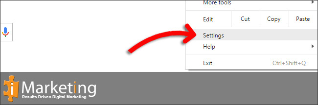 Step 2 Click on settings in the menu.