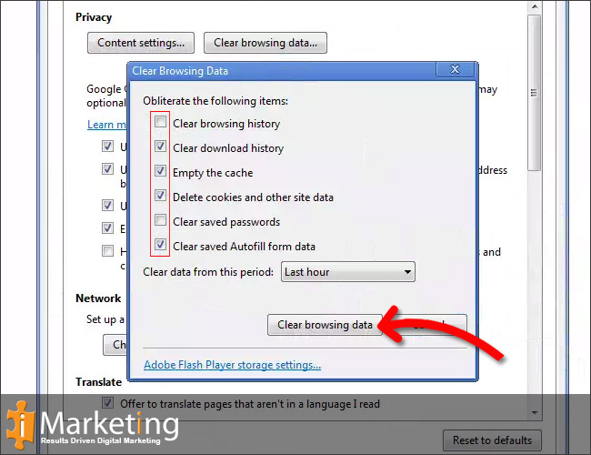 Step 5 Select an option from the dropdown menu, according to which time of period you want to clear your data. 