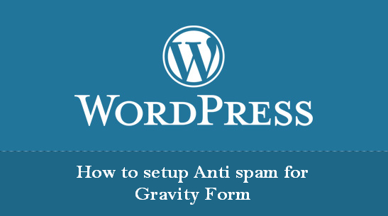 How to setup Anti spam for Gravity Form