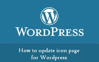 How to update icon page